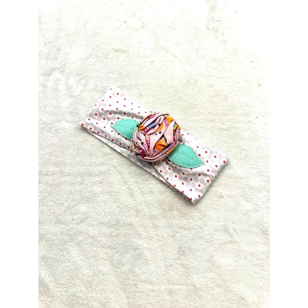 Matilda Jane Girls Lavender Daisy Floral Rosette Stretch Headband 23303A